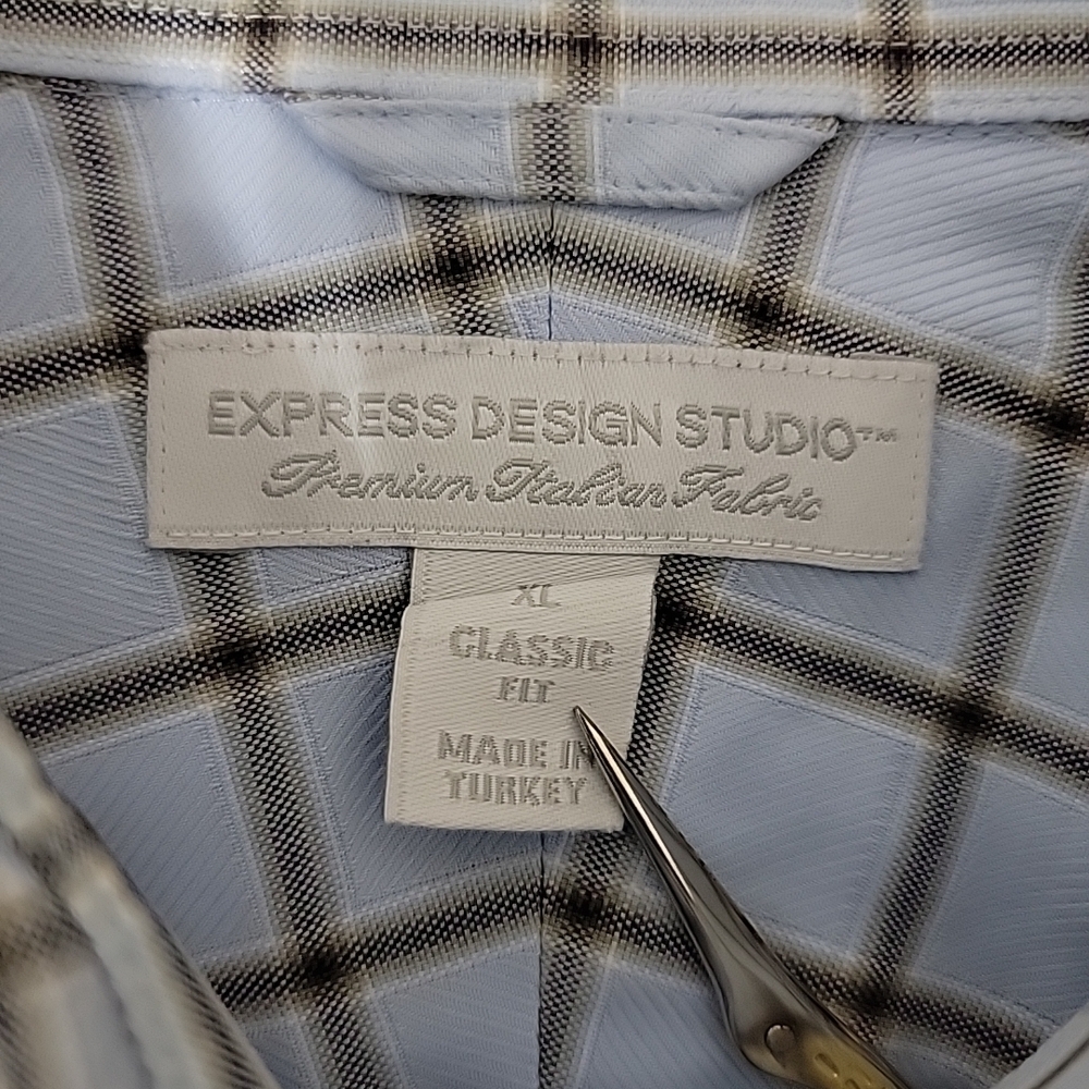 Blue Checkered Men's Shirt - Picture 3 of 7